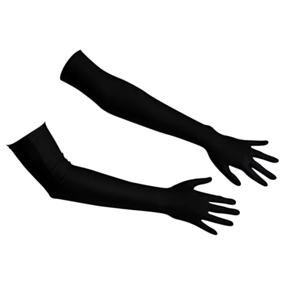 Cottelli - Gants satinés longs - noir - taille S-L