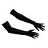 Cottelli - Gants satin - noir (S-L)