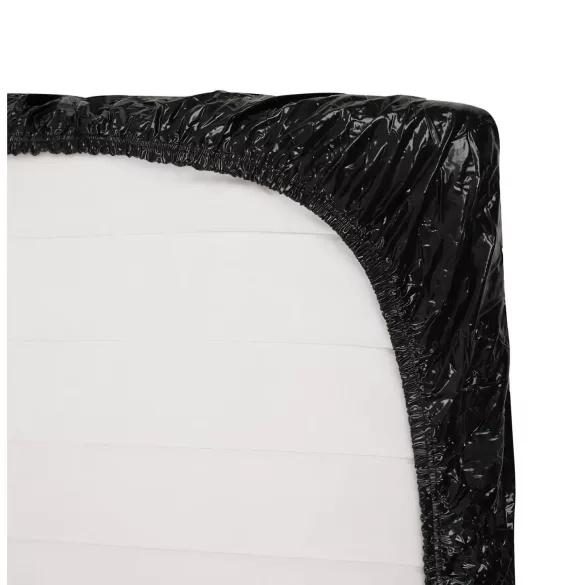 Fétiche - Drap en laque - avec élastiques - 220 x 220 cm (noir)