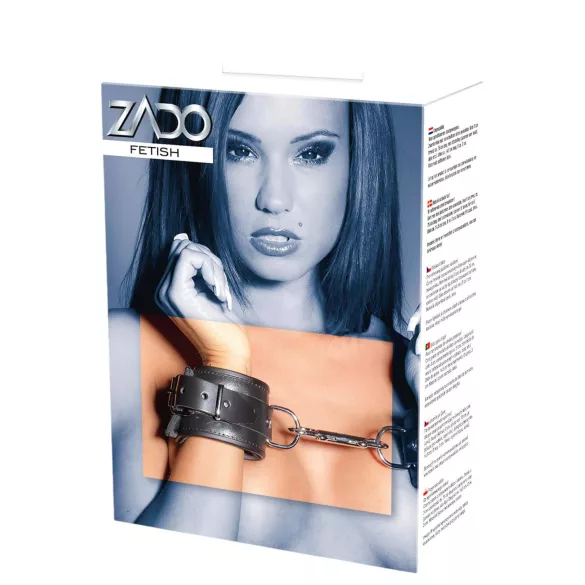 ZADO - Menottes en cuir noir
