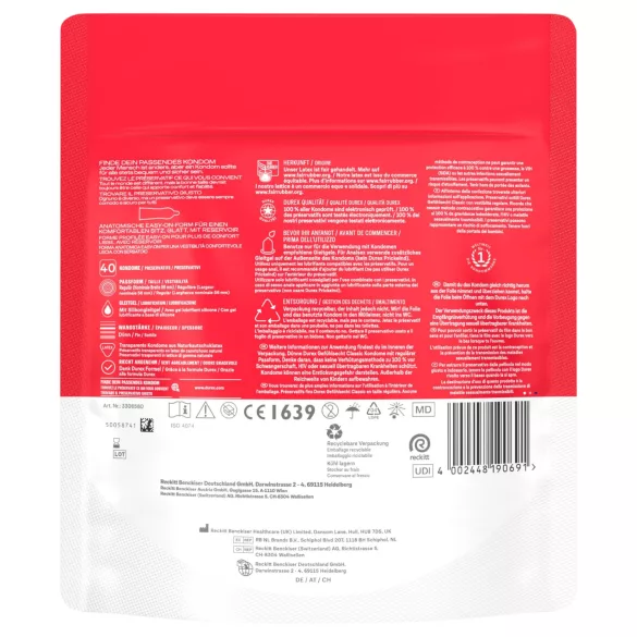 Durex - préservatifs extra fins (40 pcs)
