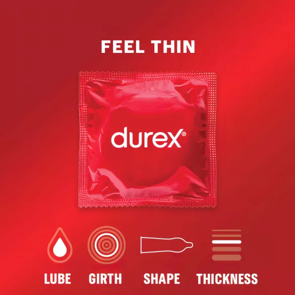 Durex - Préservatifs ultra fins - Sensation naturelle - 3 pièces
