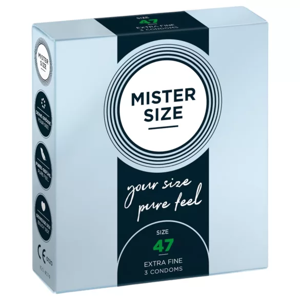Mister Size - préservatif fin - 47mm - boîte de 3