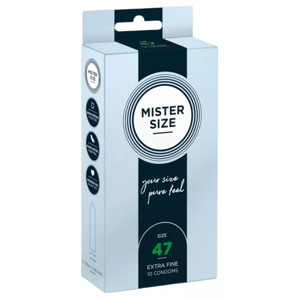 Mister Size - préservatif fin - 47mm - boîte de 10