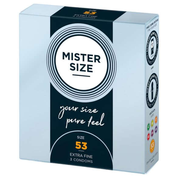 Mister Size - préservatif fin 53mm - boîte de 3