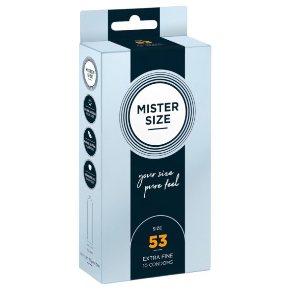 Mister Size - préservatif fin - 53mm - boîte de 10