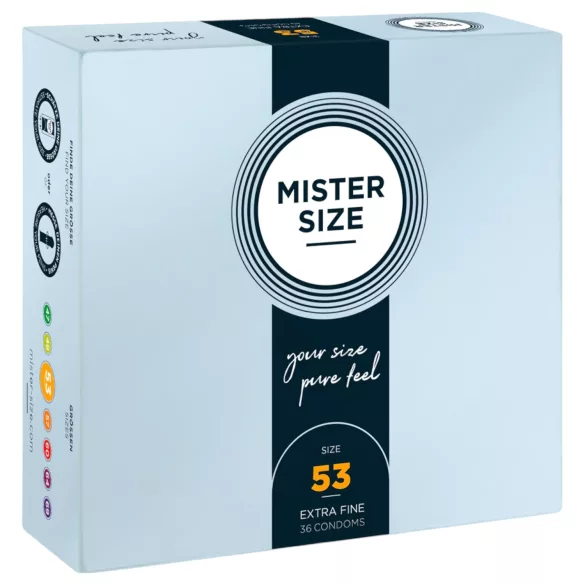 Mister Size - préservatif fin - 53mm - boîte de 36
