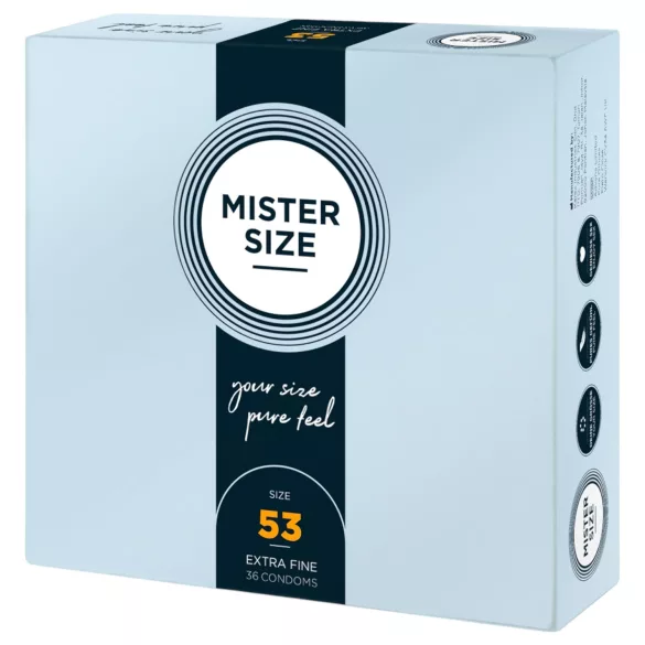 Mister Size - préservatif fin - 53mm - boîte de 36