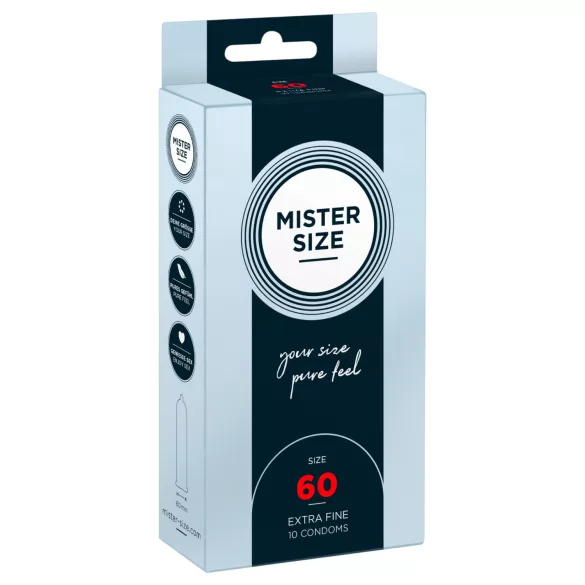 Mister Size - préservatif fin - 60 mm - boîte de 10