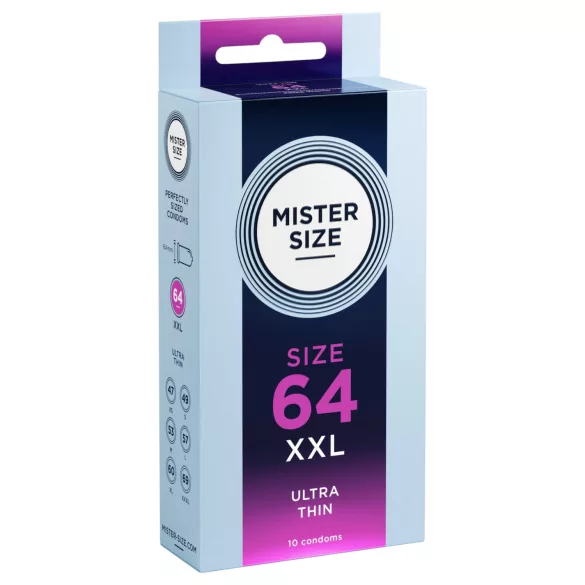 Mister Size - préservatif fin - grande taille 64mm - boîte de 10