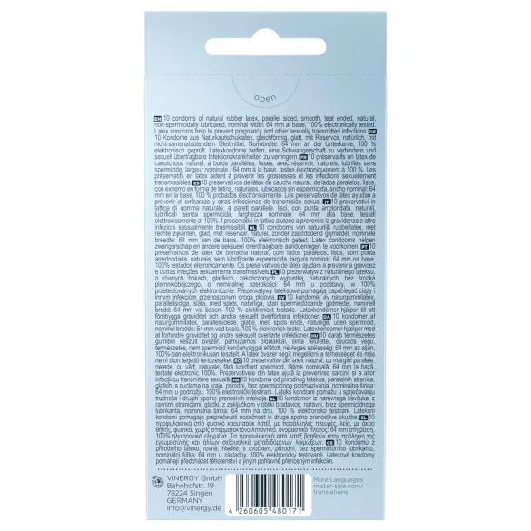 Mister Size - préservatif fin - grande taille 64mm - boîte de 10