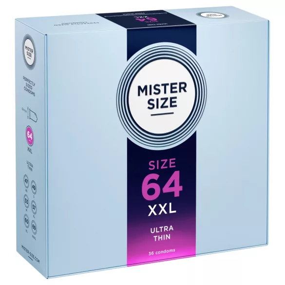 Mister Size - préservatif fin - grande taille 64mm - boîte de 36