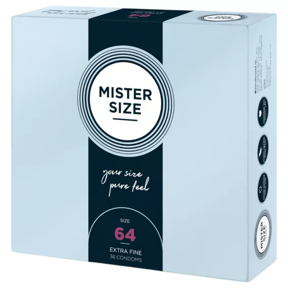 Mister Size - préservatif fin - grande taille 64mm - boîte de 36