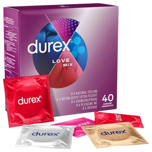Durex Love Mix - paquet de préservatifs (40 pcs)