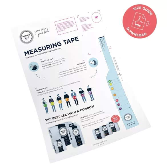 Mister Size - Préservatif échantillon avec mesureur pénis - 3 pièces