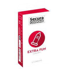 Secura Extra Fun - préservatifs pointillés - 53mm (12pcs)