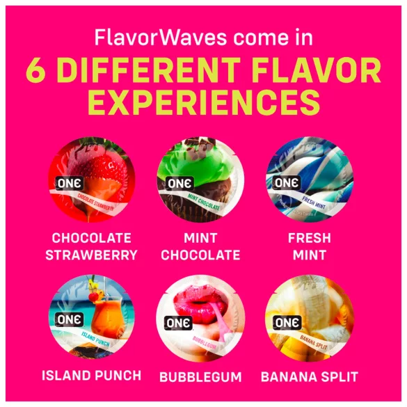ONE - préservatifs aromatisés - assortiment de saveurs - boîte de 12