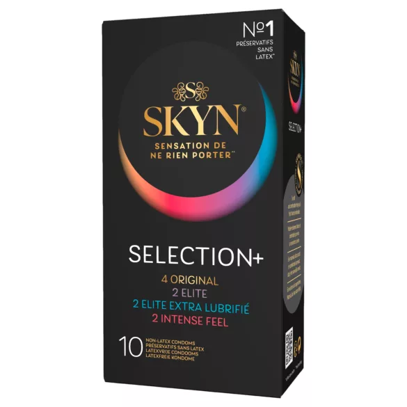 SKYN Selection+ - assortiment de préservatifs sans latex (boîte de 10)
