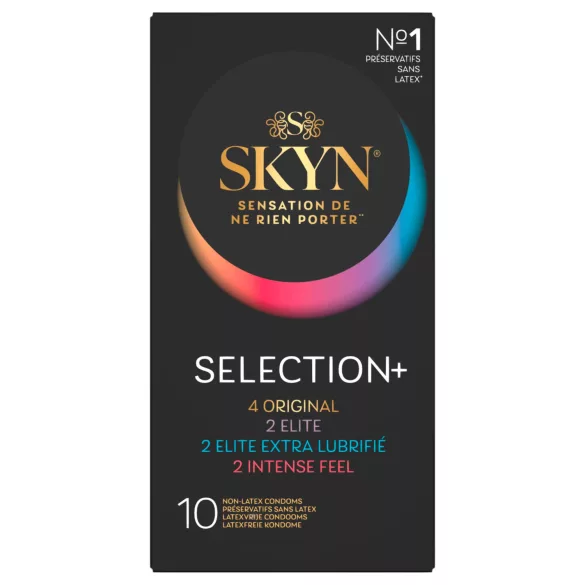 SKYN Selection+ - assortiment de préservatifs sans latex (boîte de 10)