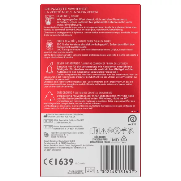 Durex - Préservatifs XXL (boîte de 10)