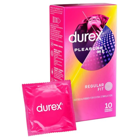Durex Pleasure Me - préservatifs nervurés et perlés (10 pièces)