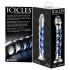 Icicles No. 5 - godemichet en verre spirale - transparent bleu
