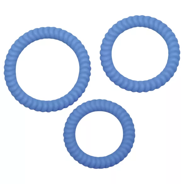 You2Toys - Anneau pénien triple - silicone bleu