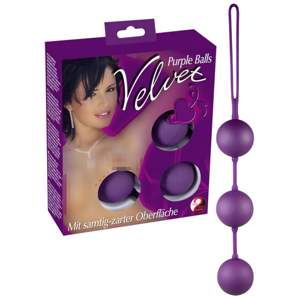You2Toys - Boules de geisha triples - Silicone velours violet