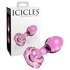 Icicles No. 48 - butin floral en verre (rose)
