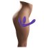 Triple dildo violet sans harnais (fixation facile)