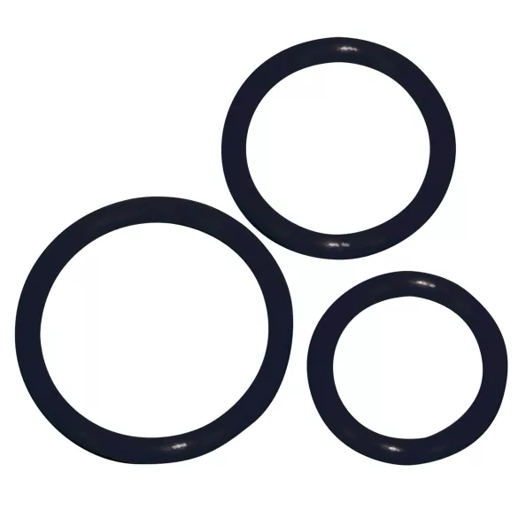 You2Toys - Anneaux péniens silicone lot de 3 - noir