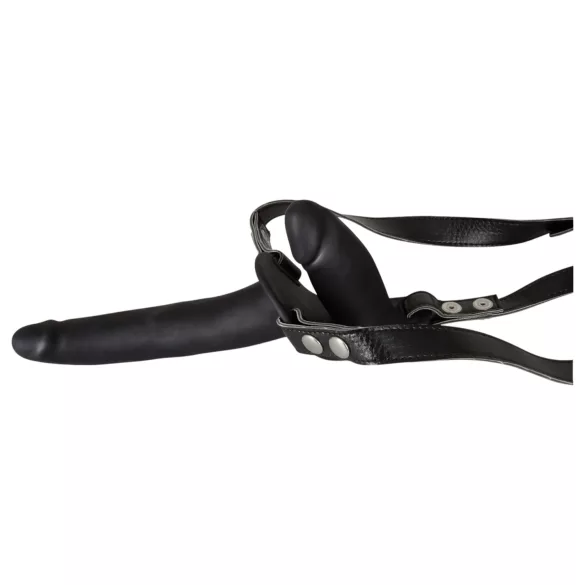 You2Toys - gode-ceinture duo en silicone (noir)