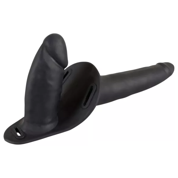 You2Toys - gode-ceinture duo en silicone (noir)