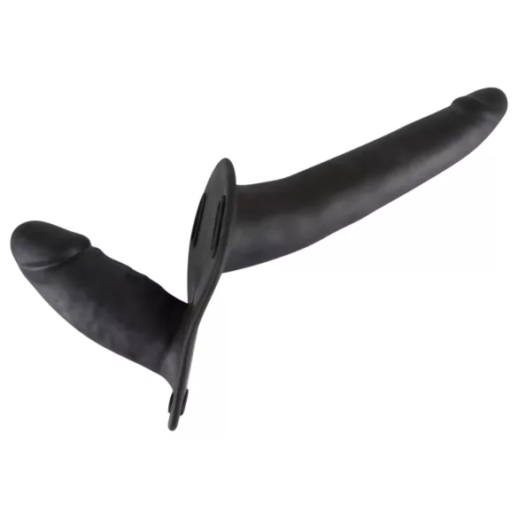You2Toys - gode-ceinture duo en silicone (noir)