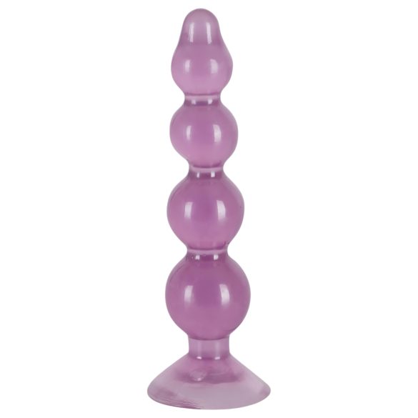 You2Toys - chapelet anal - plug avec ventouse - silicone violet