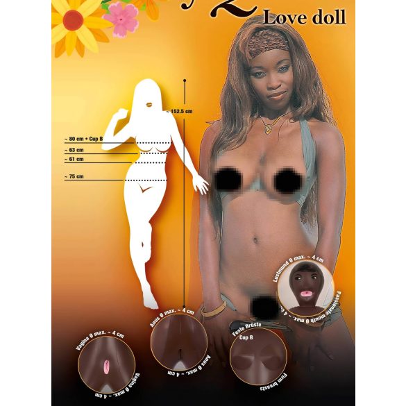 You2Toys - Poupée gonflable femme noire - taille réelle