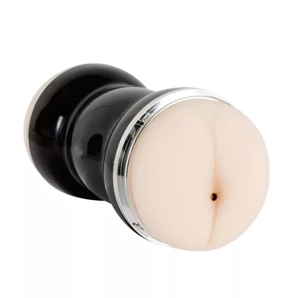 You2Toys - Masturbateur double vagin et anus - silicone noir