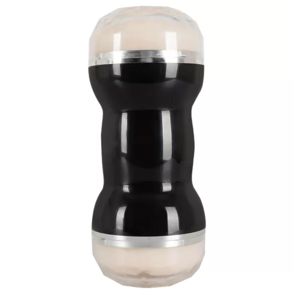 You2Toys - Masturbateur double vagin et anus - silicone noir