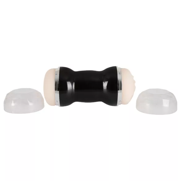 You2Toys - Masturbateur double vagin et anus - silicone noir
