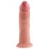 King Cock 9 - Réaliste ventouse dildo (23cm) - naturel