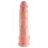 King Cock Dildo Réaliste 25 cm avec Testicules - Naturel