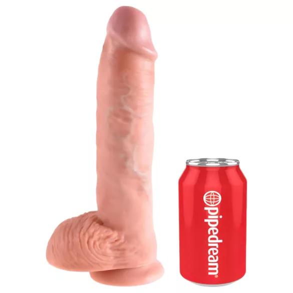 King Cock grand godemichet avec testicules 25 cm (couleur chair)