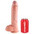 King Cock Dildo Réaliste 25 cm avec Testicules - Naturel