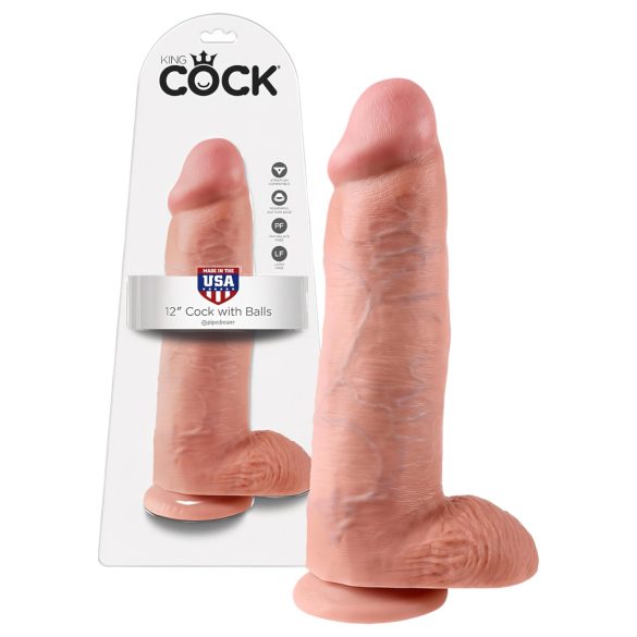 King Cock 12 - Grand dildo 30cm naturel