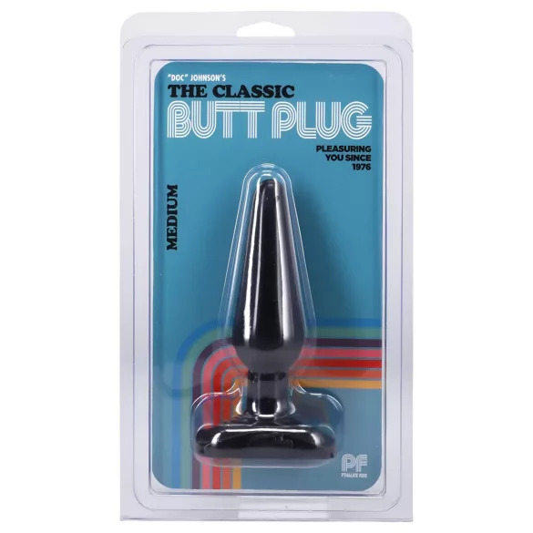 Plug anal Doc Johnson - classique, taille moyenne (noir)