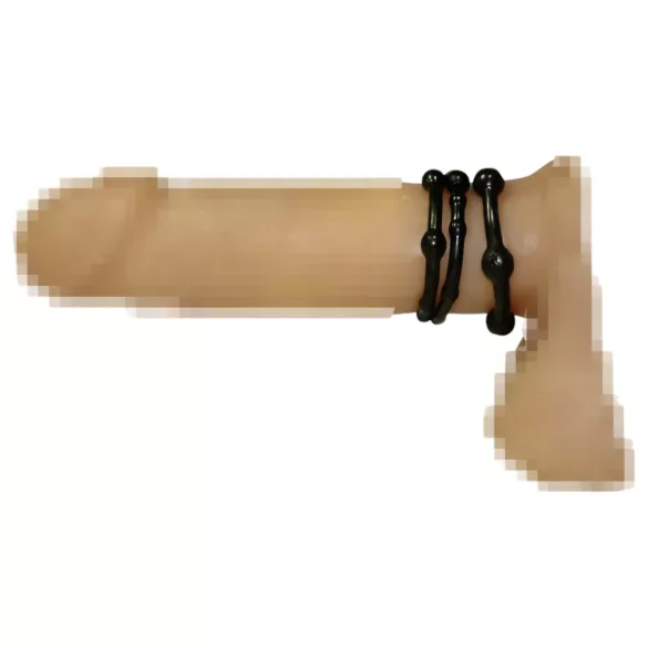 You2Toys - Set anneaux pénis - silicone noir (3 pièces)