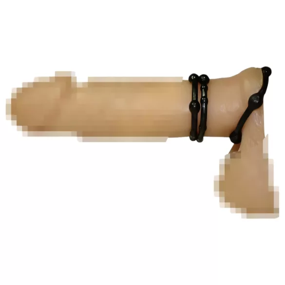 You2Toys - Set anneaux pénis - silicone noir (3 pièces)