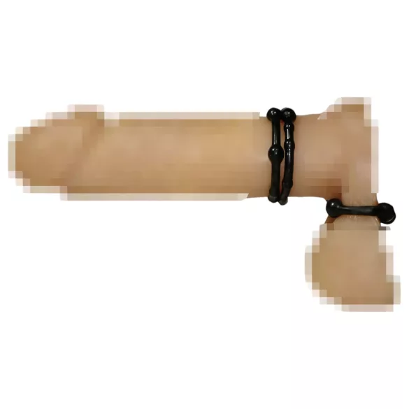 You2Toys - Set anneaux pénis - silicone noir (3 pièces)