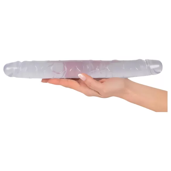 Cristal - double godemichet - verre - 34 cm