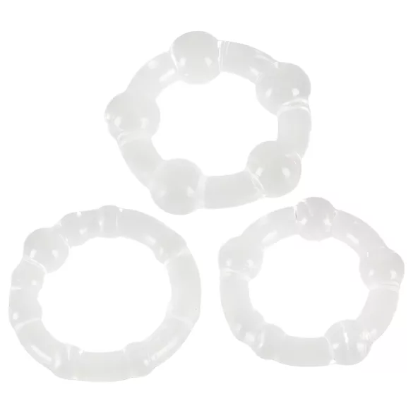 You2Toys - Reste dur ! Set d’anneaux pénien - transparent (x3)